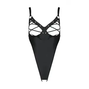 Passion Body Ouvert Celine Leather Collection NoirVendu paradam-et-eve