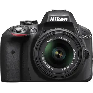 Reflex D3300 - Noir + Nikon Nikon AF-S DX Nikkor 18-55mm f/3.5-5.6G II... pas cher