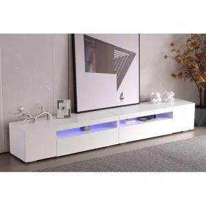 NECHE Meuble TV Moderne avec Eclairages LED Variables,Grand Armoire TV... pas cher