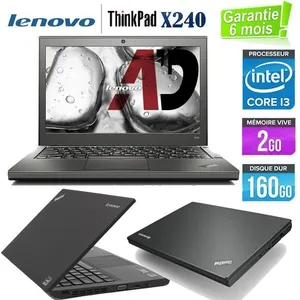 Ordinateur Portable - Lenovo - Thinkpad X240 - Core i3 1.9 GHz - 2 Go RAM - 160 Go HDD pas cher