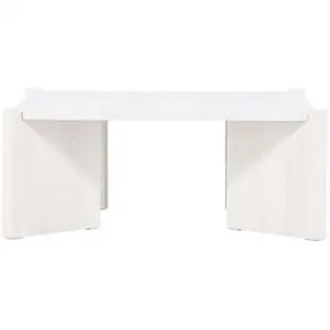 Meubles & Design Table basse carrée 100x100cm blanche pas cher