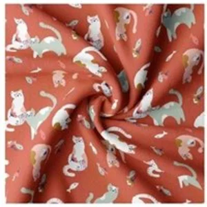 Tissu coton enfant chats et poissons vendu par 50 cm(...) - chadwickro...