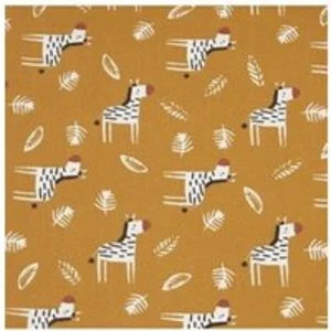 Tissu enfant coton Zebre vendu par 50 cm(...) - Noisette/sepia Marron