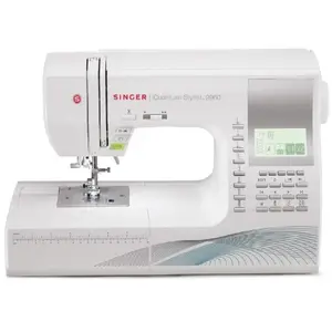 Machine à coudre Singer 9960 Quantum Stylist, blanche pas cher
