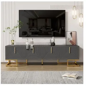 NECHE Meuble tv Moderne avec 4 compartiments de rangement + 4 portes a... pas cher