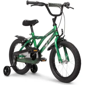 Comparateur de prix : Vélo Enfant - Huffy Pro Thunder - Roues 16" - Age 5-7 ans - 2 Freins - Stabilisateurs - Garde-Boue - Vert et Noir