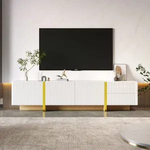NECHE Meuble tv 190 x 35 x 45cm,3 portes,2 tiroirs + 5 compartiments d... pas cher