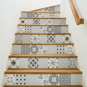 Ambiance-sticker Stickers escalier carrelages nuance de gris romantique x 2Vendu parambiance-sticker