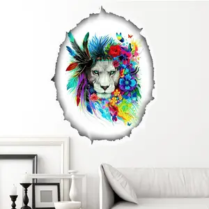 Ambiance-sticker Sticker trompe l'oeil lion le roi de la jungleVendu parambiance-sticker