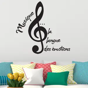 Ambiance-sticker Sticker citation musique...la langue des émotions pas cher