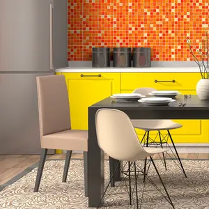Ambiance-sticker 9 stickers carreaux de ciment mosaïques nuance orangeVendu parambiance-sticker