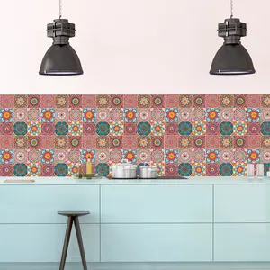 Ambiance-sticker 9 stickers carrelages azulejos mandalaVendu parambiance-sticker