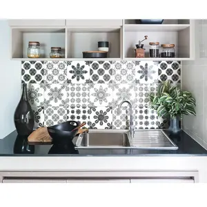 Ambiance-sticker 9 stickers carrelages azulejos nuances de gris MilanoVendu parambiance-sticker