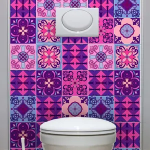 Ambiance-sticker 9 stickers carrelages azulejos Violet ByzantineVendu parambiance-sticker