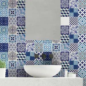 Ambiance-sticker 15 stickers carrelages azulejos vintage bleu d'AzureVendu parambiance-sticker