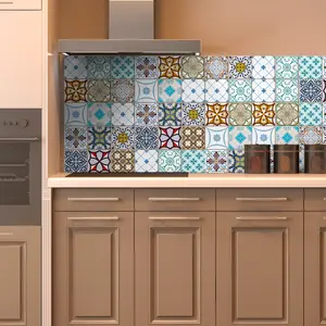 Ambiance-sticker 16 stickers carrelages azulejos artistiques mosaïques ornementsVendu parambiance-sticker