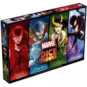 Comparateur de prix : Lucky Duck Games Dice Throne Marvel - Scarlet Witch, Thor, Loki, Spider-Man