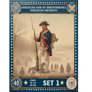 Figurines Infanterie Américaine Guerre de l'indépendance - set 1