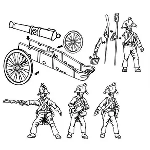 Figurines Artillerie prussienne de 1806 1/72 - HAT Industrie Figurines historiques - HAT8230 pas cher