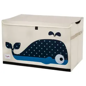 Comparateur de prix : 3 Sprouts Caisse rangement Baleine - GENERIQUE - Sac de rangement en tissu - Rose - Enfant - 62x38x37 cm