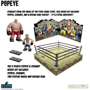 Mezco Popeye figurines 5 Points Deluxe Set Popeye & Oxheart 9 cm