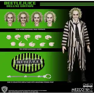 Comparateur de prix : Mezco Beetlejuice - Figurine 1/12 Beetlejuice Deluxe Edition 18 cm
