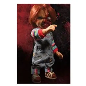 Comparateur de prix : Mezco Chucky Jeu d'enfant 3 - Poupée parlante Designer Series Pizza Face 38 cm