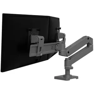 Ergotron Bras bi-écrans LX Pro Gris pas cher