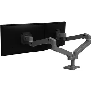 Comparateur de prix : Ergotron LX Pro - Kit de montage (double bras) - modulaire - pour 2 écrans LCD - côte à côte - aluminium - gris foncé - Taille d'écran : jusqu'à 27 pouces -