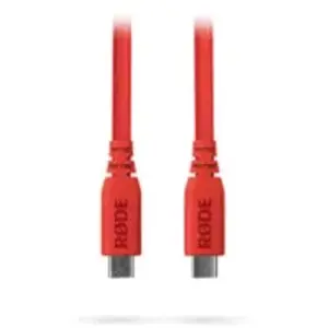 RØDE Câble Plat SC17 USB-C vers USB-C (1,5 m, Rouge) pas cher