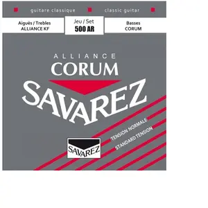 Comparateur de prix : Savarez 500AR Corum Alliance Rouge Tirant Normal - Jeu de cordes guitare classique