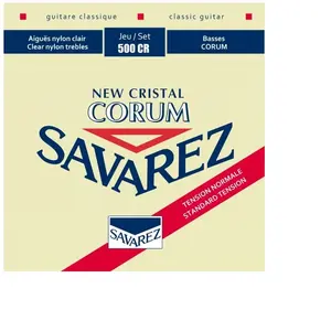 Comparateur de prix : Savarez New Cristal Corum 500CR Jeu de Cordes pour Guitare classique,paquet de 6