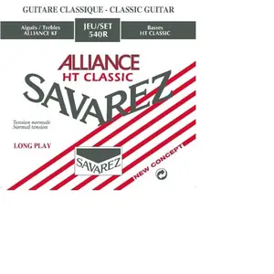 Comparateur de prix : Savarez Jeu de cordes guitare classique 540R HT Classic Alliance Rouge Tirant normal