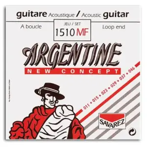 Comparateur de prix : Savarez Argentine 1510MF - Jeu de cordes à boucle guitare Manouche - tirant 11-46