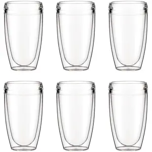 BODUM 11850-10SA-12 PAVINA OUTDOOR Set 6 gobelets double paroi plastiq...