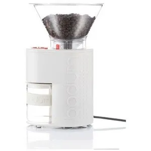 Comparateur de prix : BODUM - 10903-913EURO-3 - Bistro - Broyeur à Café Electrique, Meule Inox - 160 W - Blanc