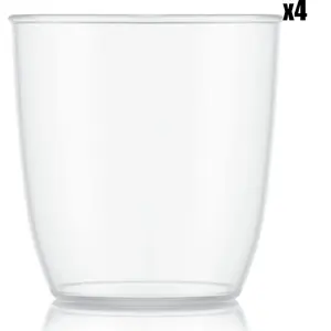 Bodum - 4 Gobelets Kvadrant transparents - 0.2L T.U pas cher