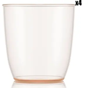 Bodum - 4 Gobelets Kvadrant rose/transparent - 0.35L OS