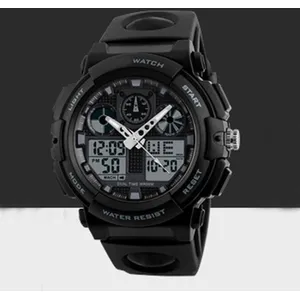 Montre numérique militaire multifonction sport étanche pour homme gris pas cher