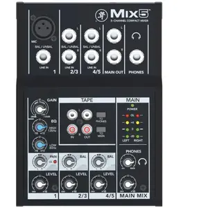 Comparateur de prix : Table de mixage - Mackie - MIX5 - 1 entrée mic/line XLR - 2 entrées stéréo - Alimentation fantôme