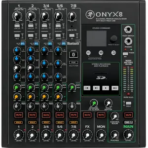 Mackie Onyx8 Mixeur Analogique Premium 8 Canaux avec USB Multi-Piste pas cher