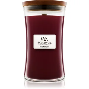 Woodwick Black Cherry bougie parfumée avec mèche en bois 609.5 g pas cher