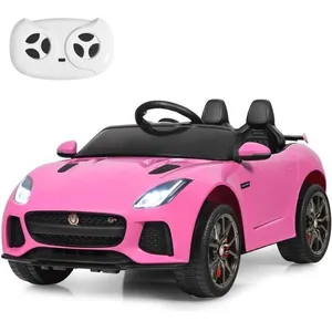 Voiture Électrique Enfant Jaguar F-type SVR avec Télécommande, Lumières LED / Lecteur MP3, Port USB, Démarrage Progressif, Rose pas cher
