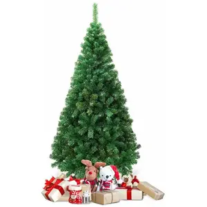 Giantex Sapin de Noël en Matériau PVC avec Pied en Métal 180cm,658 Branches pas cher