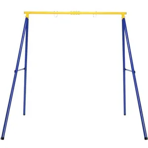 Comparateur de prix : COSTWAY Portique de balançoire pour enfants en forme de a charge 250kg avec 2 méthodes de fixation piquets d'ancrage 194x180x180cm