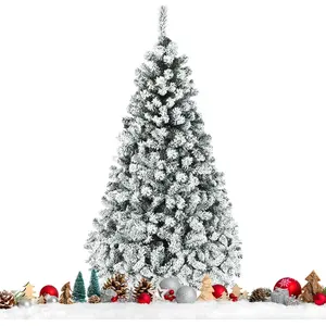 CostwayArbre de Noël Artificiel 180 CM avec 250 LED 600 Branches Matér... pas cher