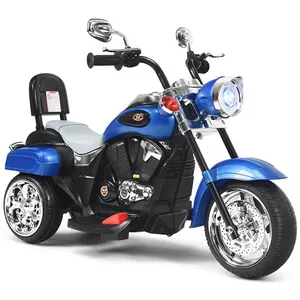 Comparateur de prix : Moto Électrique pour Enfants 3 Roues - COSTWAY - Chopper Bleu - Phares...