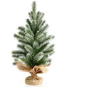 CostwaySapin de Noël Miniature 50cm Branches Recouvertes de Poudre Nei... pas cher