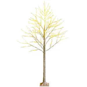 COSTWAY Arbre Lumineux LED 120cm 48 Lumières LED Blanc Chaud Branches ...