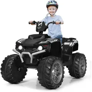 GOPLUS Quad Électrique pour Enfant 3-7 Ans avec 2 Vitesses 2,8-5 km/h Phare,Klaxon et MP3,Démarrage Lent NoirVendu parcdiscount